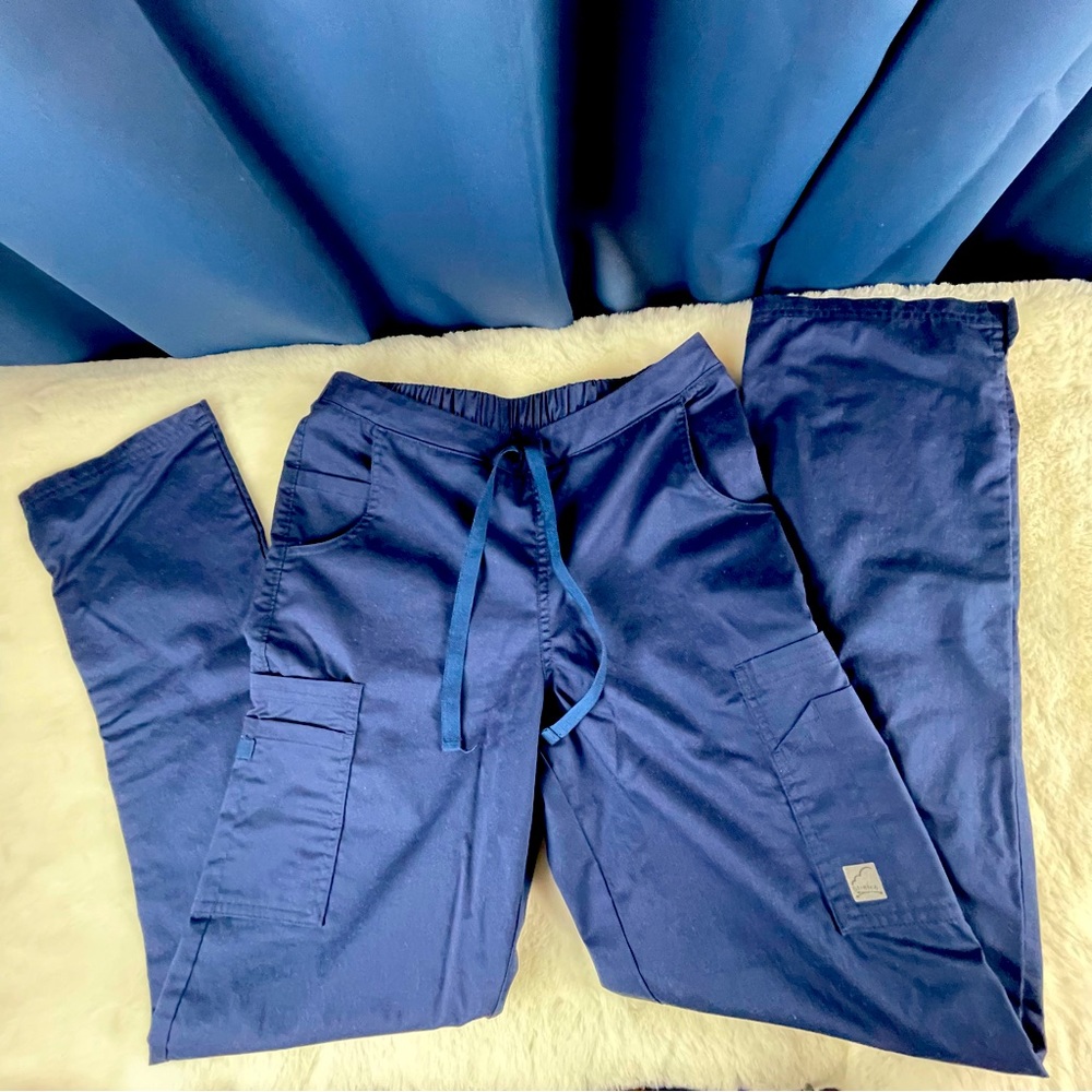 Uniform Advantage Butter Soft Scrub Pants Size XS Dark Navy Blue Back Elastic